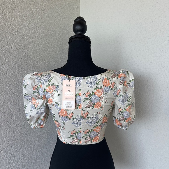 BNWT - House of CB London corset crop Alicia Floral - extra small - Picture 3 of 14